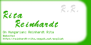 rita reinhardt business card